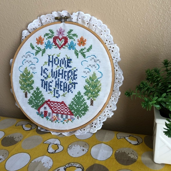 Accents Home Is Where The Heart Is 8 Cross Stitch Loop Poshmark
